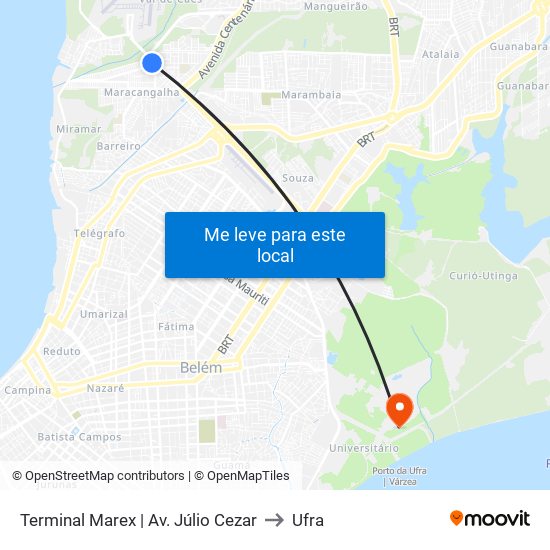Terminal Marex | Av. Júlio Cezar to Ufra map