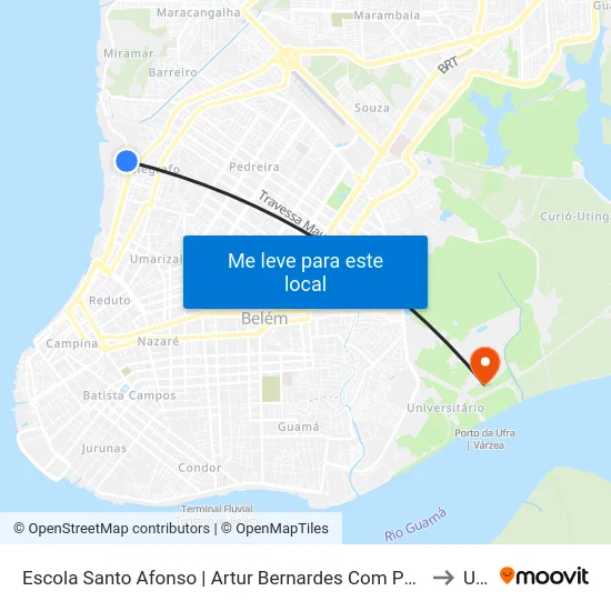 Escola Santo Afonso | Artur Bernardes Com Pass. Das Flores to Ufra map