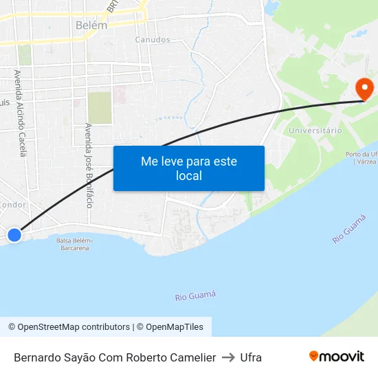 Bernardo Sayão Com Roberto Camelier to Ufra map