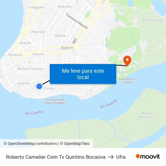 Roberto Camelier Com Tv Quintino Bocaúva to Ufra map