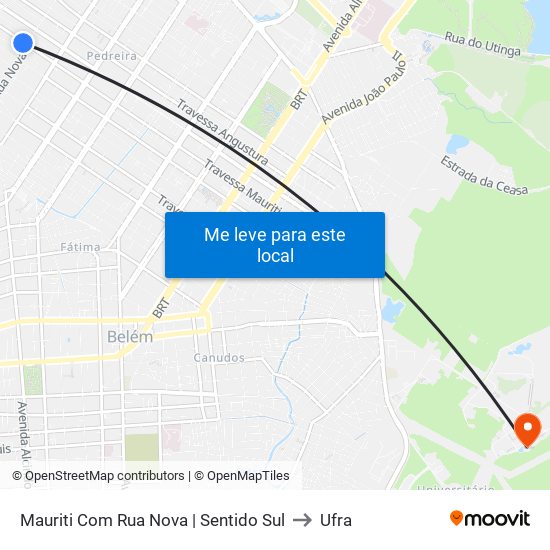 Mauriti Com Rua Nova | Sentido Sul to Ufra map