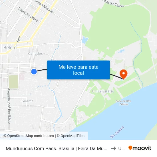 Mundurucus Com Pass. Brasília | Feira Da Mundurucus to Ufra map
