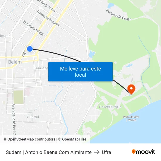 Sudam | Antônio Baena Com Almirante to Ufra map