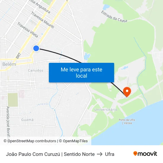 João Paulo Com Curuzú | Sentido Norte to Ufra map