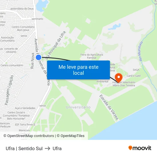 Ufra | Sentido Sul to Ufra map