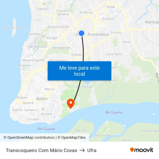 Transcoqueiro Com Mário Covas to Ufra map