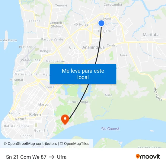 Sn 21 Com We 87 to Ufra map