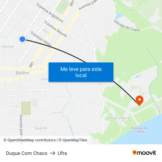 Duque Com Chaco to Ufra map