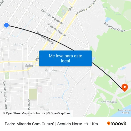 Pedro Miranda Com Curuzú | Sentido Norte to Ufra map