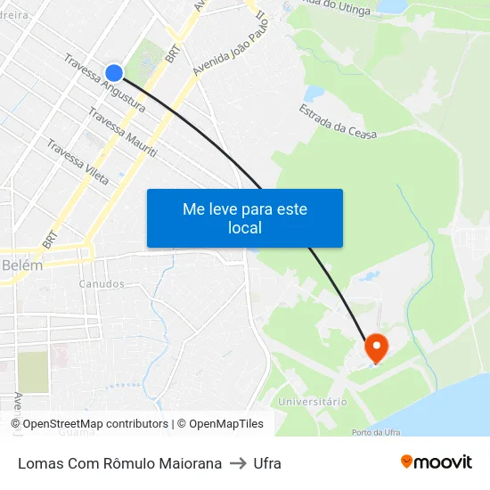 Lomas Com Rômulo Maiorana to Ufra map