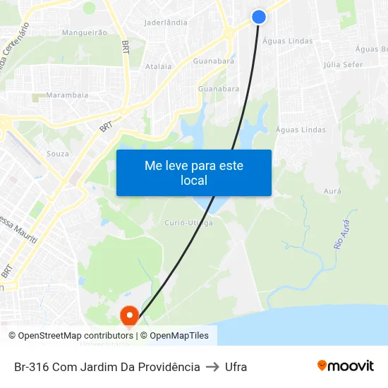 Br-316 Com Jardim Da Providência to Ufra map