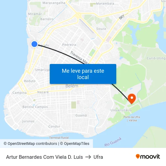 Artur Bernardes Com Viela D. Luís to Ufra map