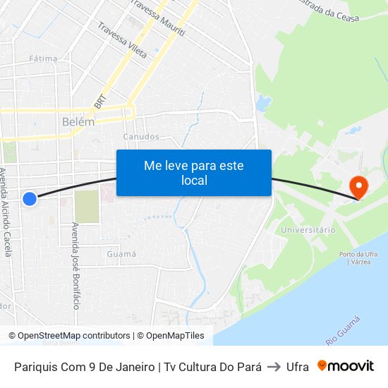 Pariquis Com 9 De Janeiro | Tv Cultura Do Pará to Ufra map
