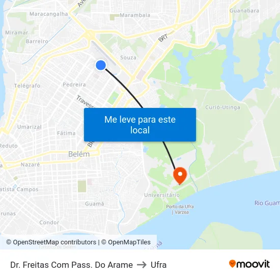 Dr. Freitas Com Pass. Do Arame to Ufra map