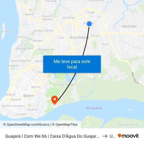 Guajará I Com We 66 | Caixa D'Água Do Guajará | Colégio Sistema to Ufra map