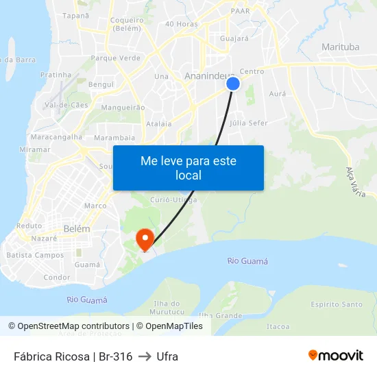 Fábrica Ricosa | Br-316 to Ufra map