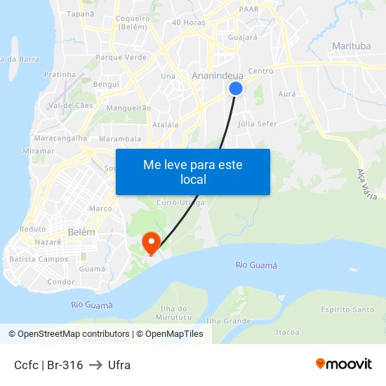 Ccfc | Br-316 to Ufra map