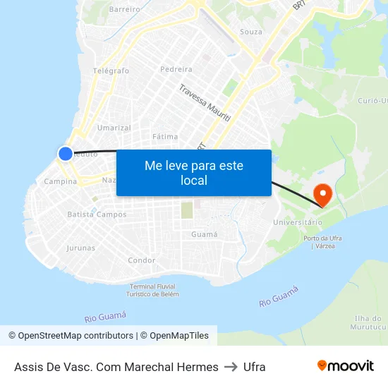 Assis De Vasc. Com Marechal Hermes to Ufra map