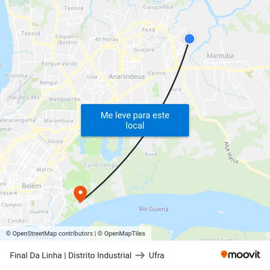 Final Da Linha | Distrito Industrial to Ufra map