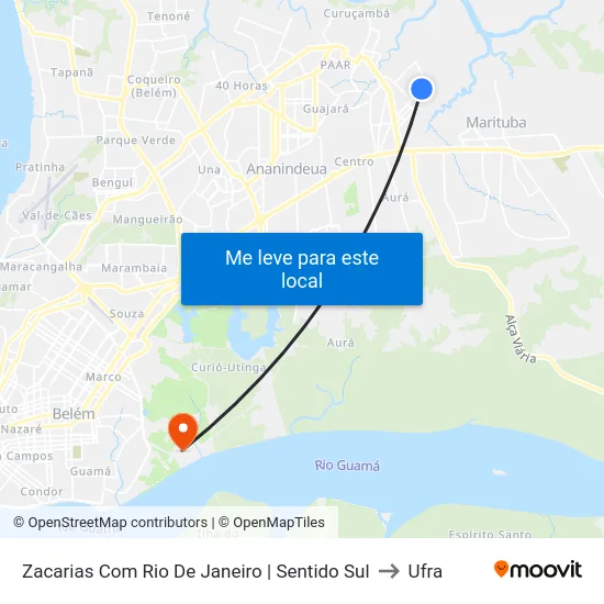Zacarias Com Rio De Janeiro | Sentido Sul to Ufra map