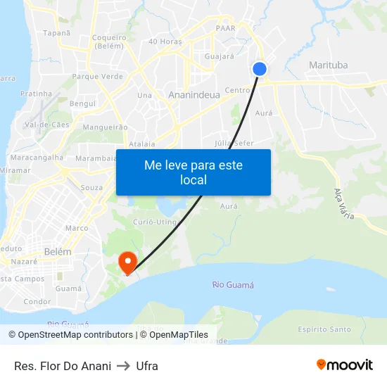 Res. Flor Do Anani to Ufra map