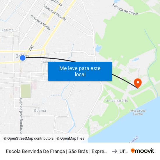 Escola Benvinda De França | São Brás | Expresso to Ufra map