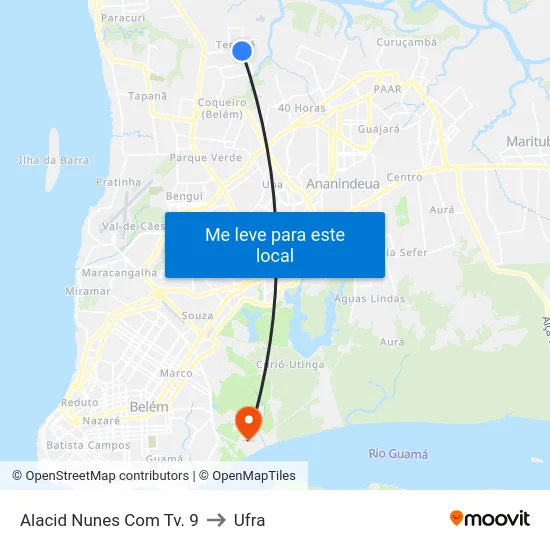Alacid Nunes Com Tv. 9 to Ufra map
