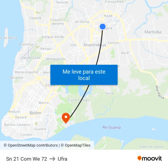 Sn 21 Com We 72 to Ufra map