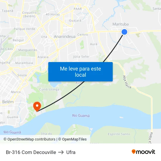 Br-316 Com Decouville to Ufra map