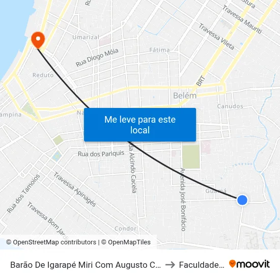 Barão De Igarapé Miri Com Augusto Corrêa | Clipper to Faculdade Ideal map