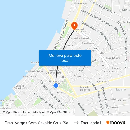 Pres. Vargas Com Osvaldo Cruz (Seletiva 03) to Faculdade Ideal map