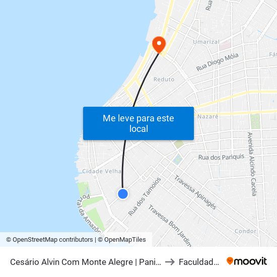 Cesário Alvin Com Monte Alegre | Panificadora Poiares to Faculdade Ideal map