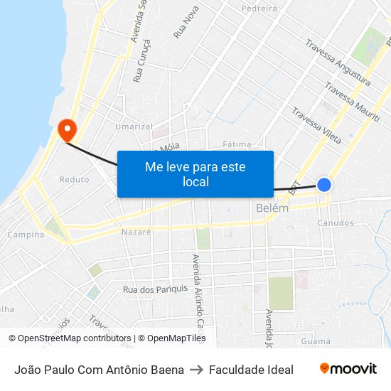 João Paulo Com Antônio Baena to Faculdade Ideal map