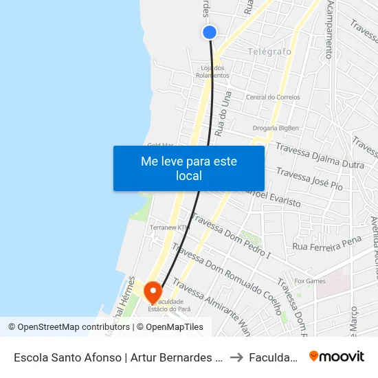 Escola Santo Afonso | Artur Bernardes Com Pass. Das Flores to Faculdade Ideal map