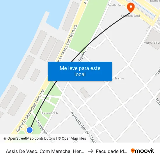 Assis De Vasc. Com Marechal Hermes to Faculdade Ideal map