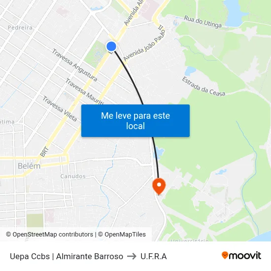 Uepa Ccbs | Almirante Barroso to U.F.R.A map