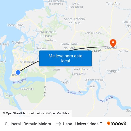 O Liberal | Rômulo Maiorana Com Perebebuí to Uepa - Universidade Estadual Do Pará map