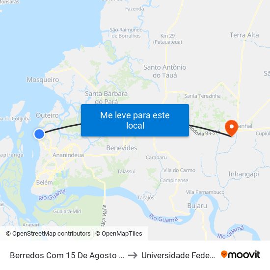 Berredos Com 15 De Agosto | Sentido Oeste to Universidade Federal Do Pará map