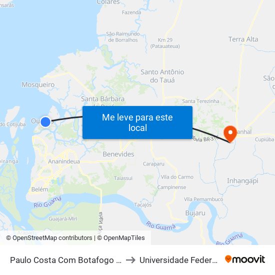 Paulo Costa Com Botafogo | Sentido Sul to Universidade Federal Do Pará map