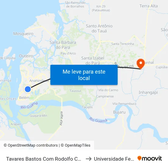 Tavares Bastos Com Rodolfo Chermont | Sentido Oeste to Universidade Federal Do Pará map