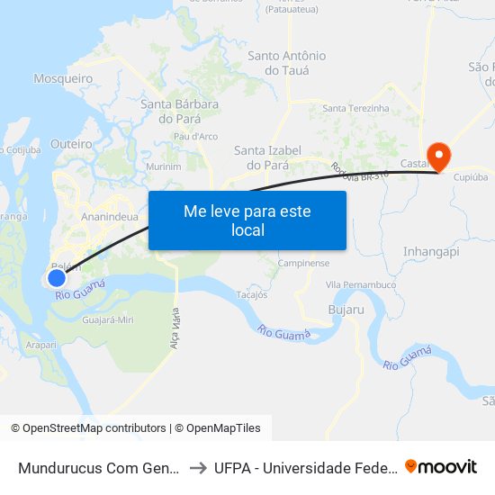 Mundurucus Com Generalíssimo to UFPA - Universidade Federal Do Pará map