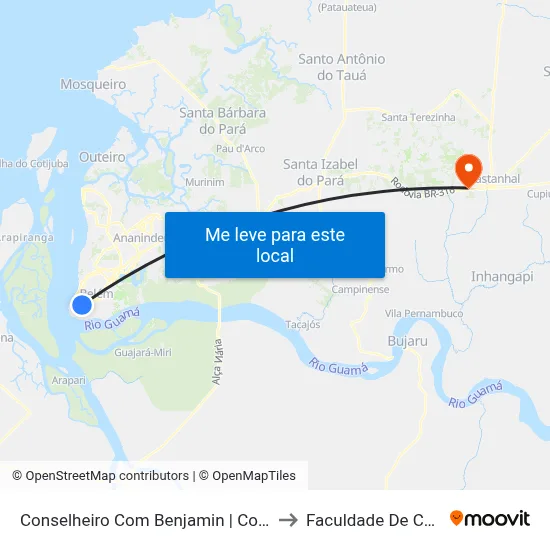 Conselheiro Com Benjamin | Colégio Physics to Faculdade De Castanhal map