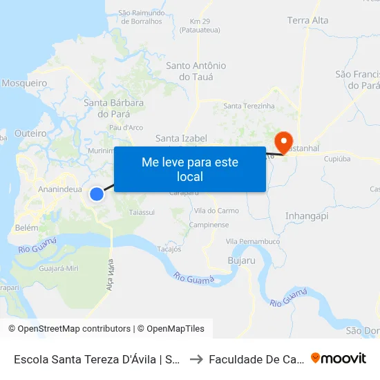 Escola Santa Tereza D'Ávila | Sentido Norte to Faculdade De Castanhal map