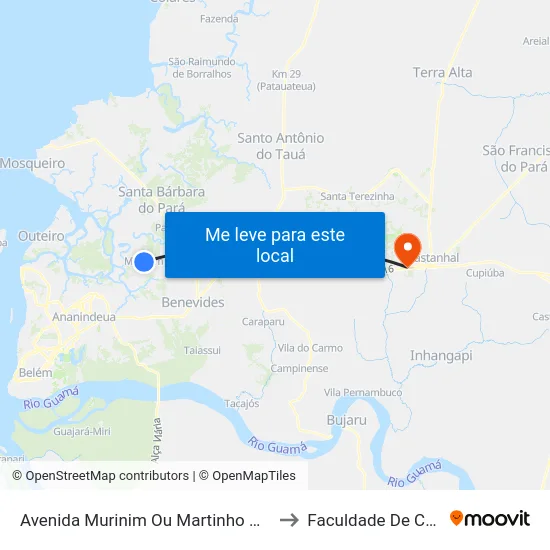 Martinho Monteiro Com Nagibe S. Rossi | Sentido Sul to Faculdade De Castanhal map