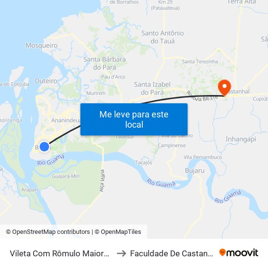 Vileta Com Rômulo Maiorana to Faculdade De Castanhal map