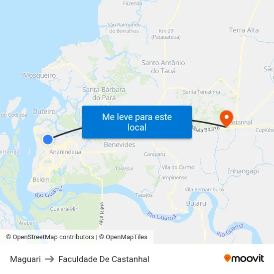 Maguari to Faculdade De Castanhal map