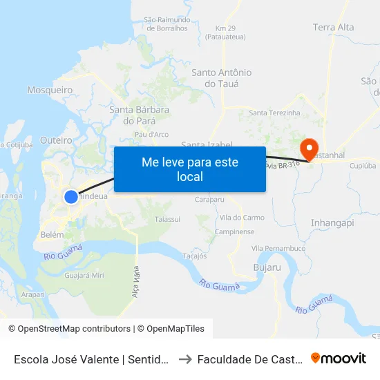 Escola José Valente | Sentido Norte to Faculdade De Castanhal map