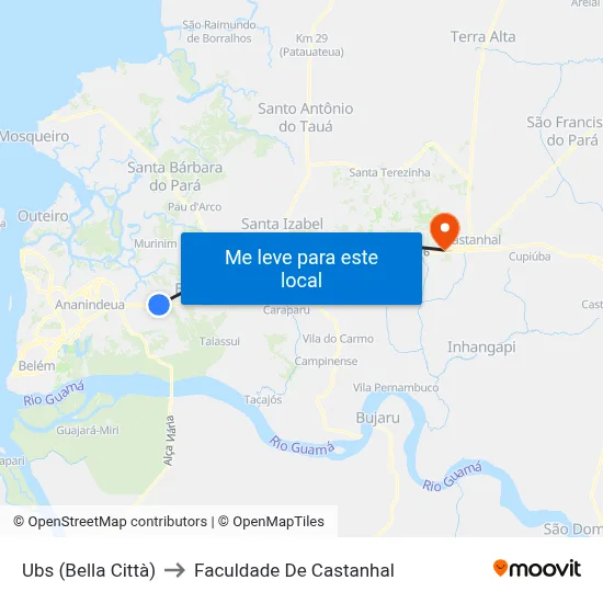 Ubs (Bella Città) to Faculdade De Castanhal map