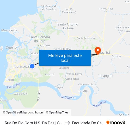Rua Do Fio Com N.S. Da Paz | Sentido Leste to Faculdade De Castanhal map
