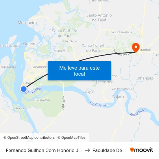Fernando Guilhon Com Honório José | Sentido Norte to Faculdade De Castanhal map